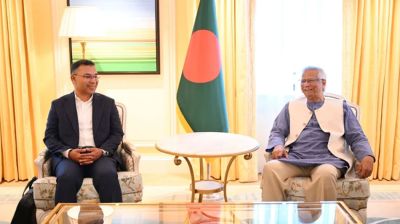 ড. ইউনূসের সঙ্গে তারেক রহমানের বৈঠক শুরু