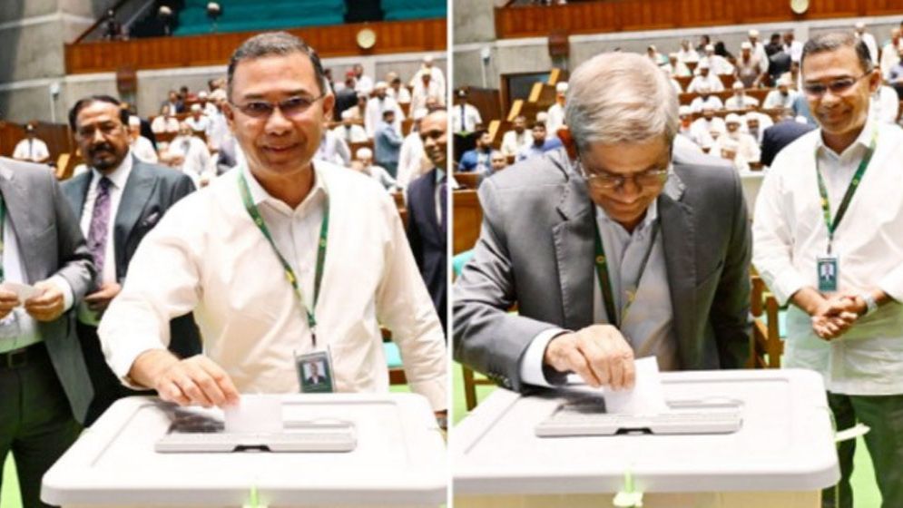 রাষ্ট্রপতি নির্বাচনে ভোট দিলেন প্রধানমন্ত্রী, স্পিকার ও বিরোধীদলীয় নেতা
