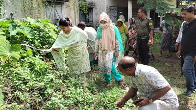 উপজেলা স্বাস্থ্য কমপ্লেক্সে পৌরসভার পরিচ্ছন্নতা অভিযান