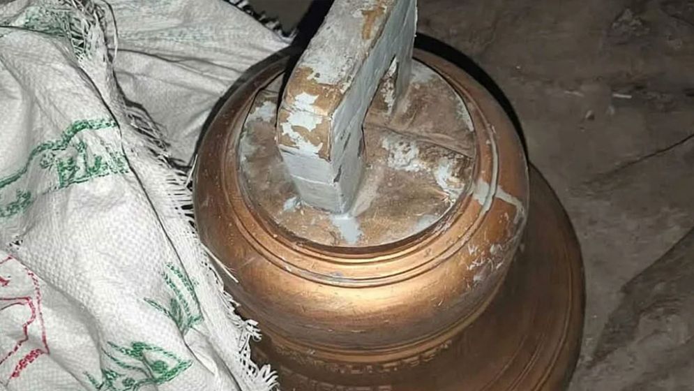 গির্জা থেকে চুরি যাওয়া ৭০ কেজির পিতলের ঘণ্টা উদ্ধার